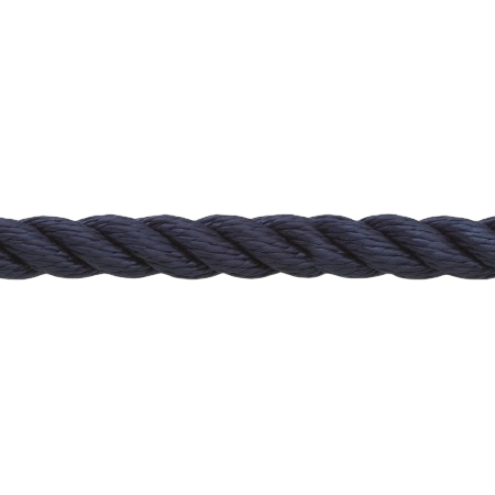Premium 3-Strand Nylon Dock Line, Navy Blue, Sold by Foot